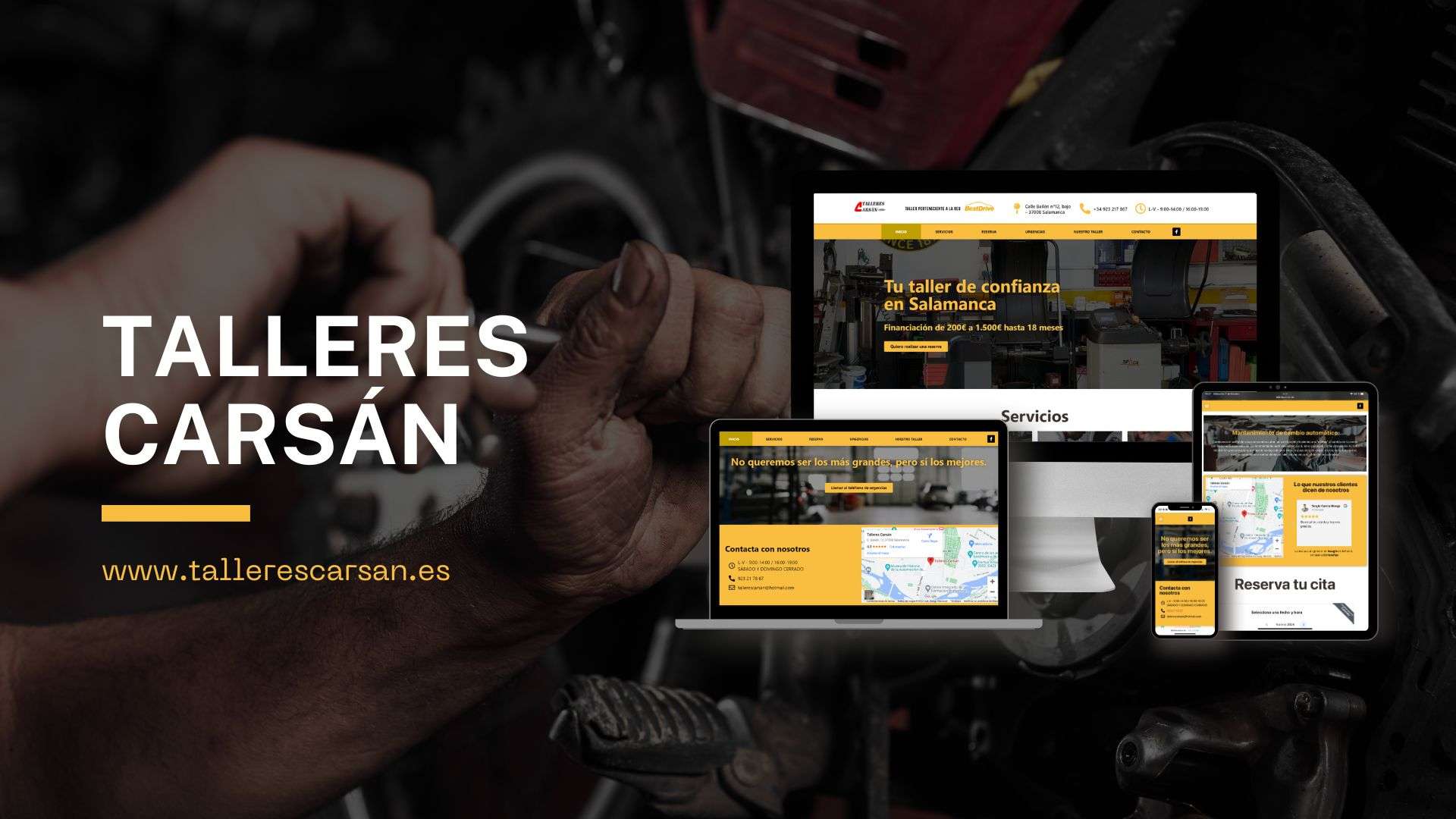 web corporativa para taller de coches Talleres Carsan